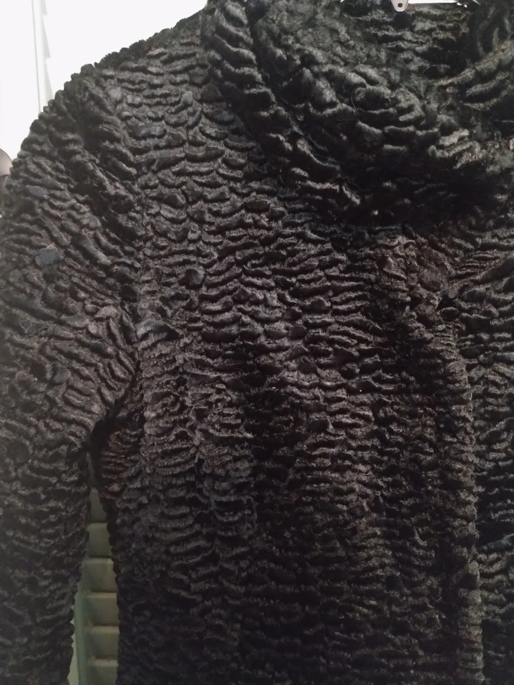 White House Black Market Black Textured Cowl Coat